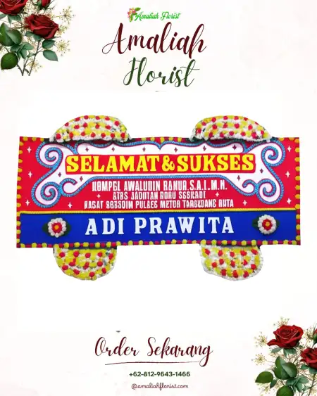 Papan Bunga Ucapan Selamat Ngrompak